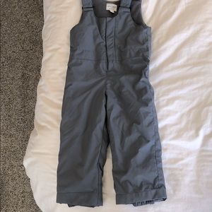 Grey snow bibs size 4T